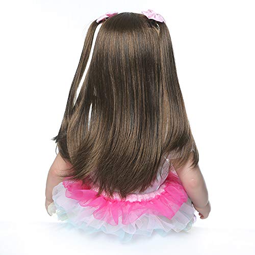Realistic 24 Inch Reborn Toddler Girl Doll with Soft Vinyl Body