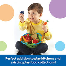 37 Piece Healthy Food Basket Pretend Play Set for Toddlers 18 Months Up