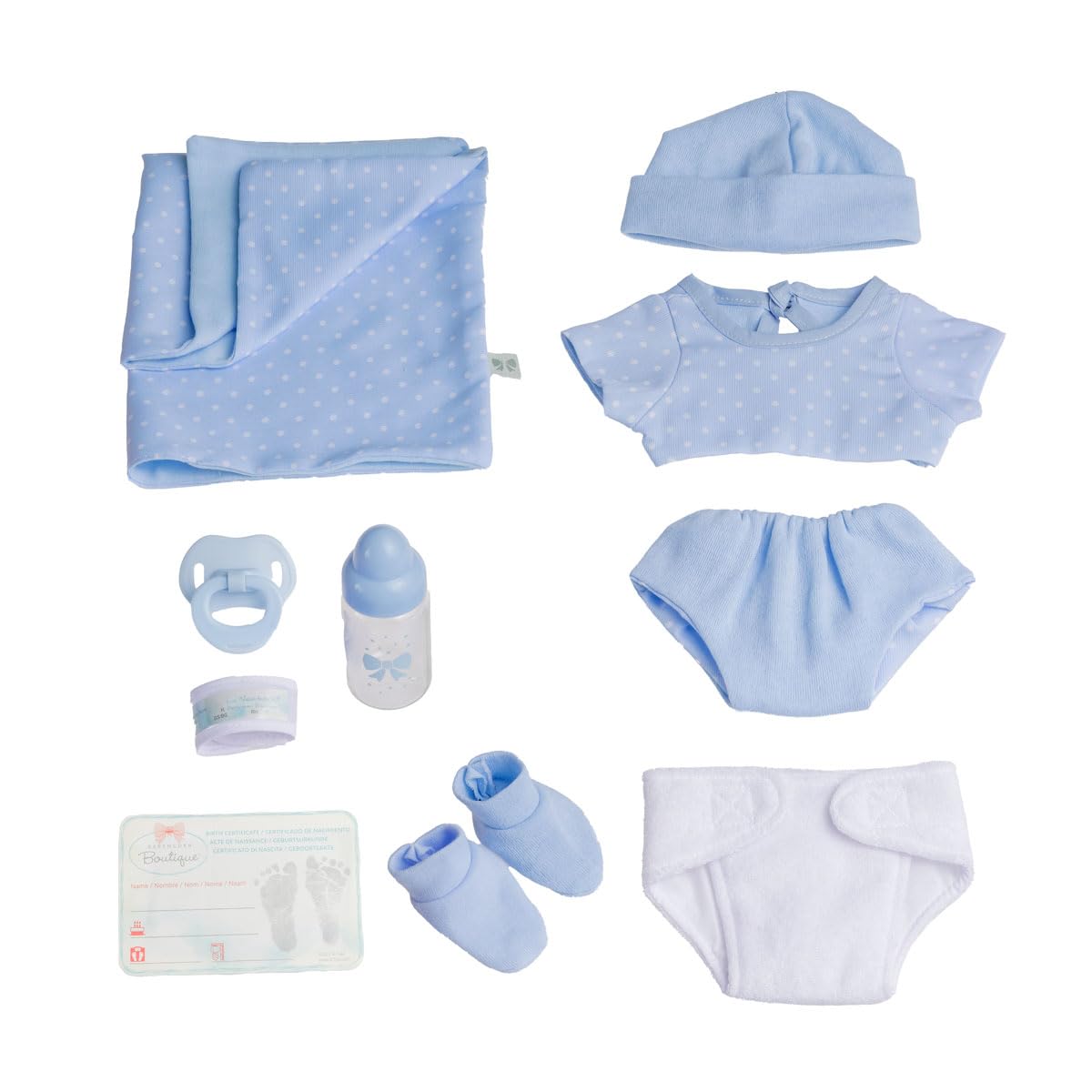 Realistic Anatomically Correct Newborn Boy Doll with Nine Piece Gift Set