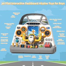 Toddler Airplane Steering Wheel Dashboard Toy with Lights and Sounds