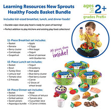 37 Piece Healthy Food Basket Pretend Play Set for Toddlers 18 Months Up