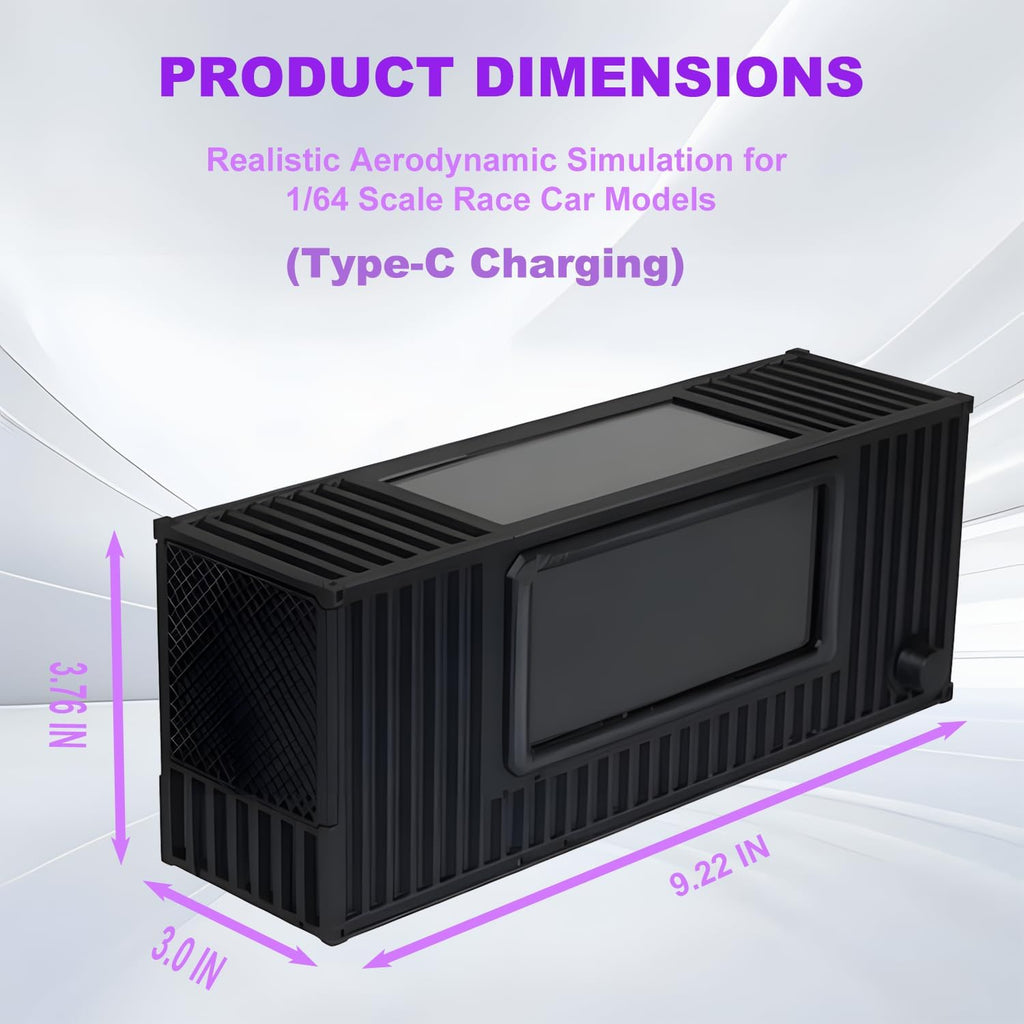 Desktop Wind Tunnel Simulator for 1 64 Scale Model Cars and Diecast Display