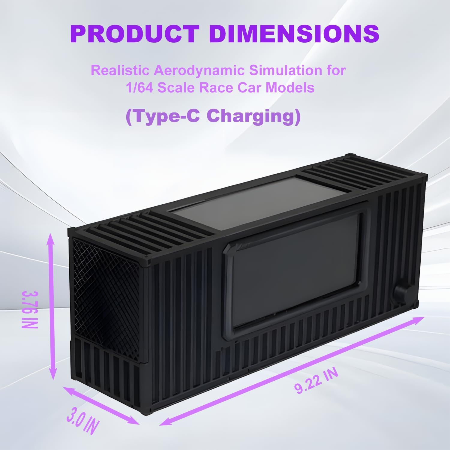 Desktop Wind Tunnel Simulator for 1 64 Scale Model Cars and Diecast Display