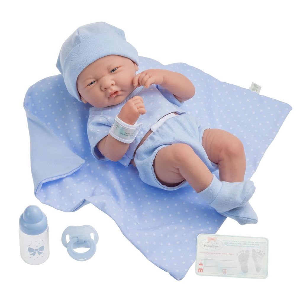 Realistic Anatomically Correct Newborn Boy Doll with Nine Piece Gift Set
