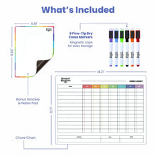 Large Magnetic Chore Chart and Dry Erase Reward Board for Families