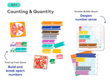 Hands On Math Skill Set with 9 Games and 3 Books for Pre K Kids