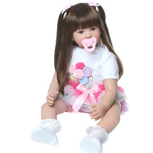 Realistic 24 Inch Reborn Toddler Girl Doll with Soft Vinyl Body