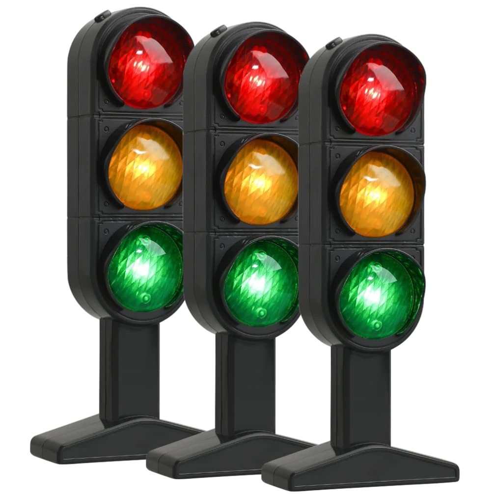 Kids Traffic Light Toy Set for Road Safety Pretend Play