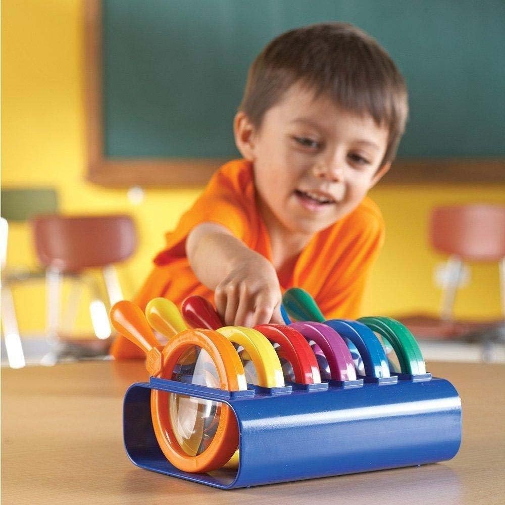 Primary Science Jumbo Magnifiers with Stands Set of Six for Kids