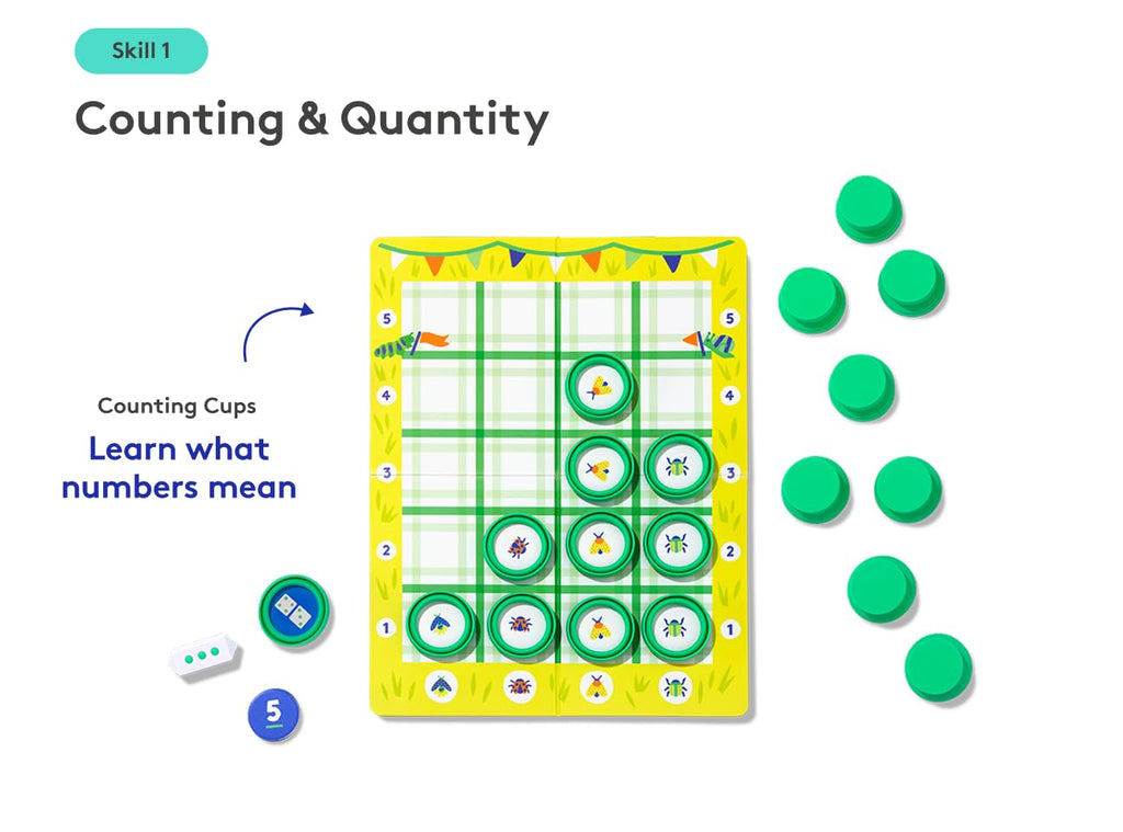 Hands On Math Skill Set with 9 Games and 3 Books for Pre K Kids
