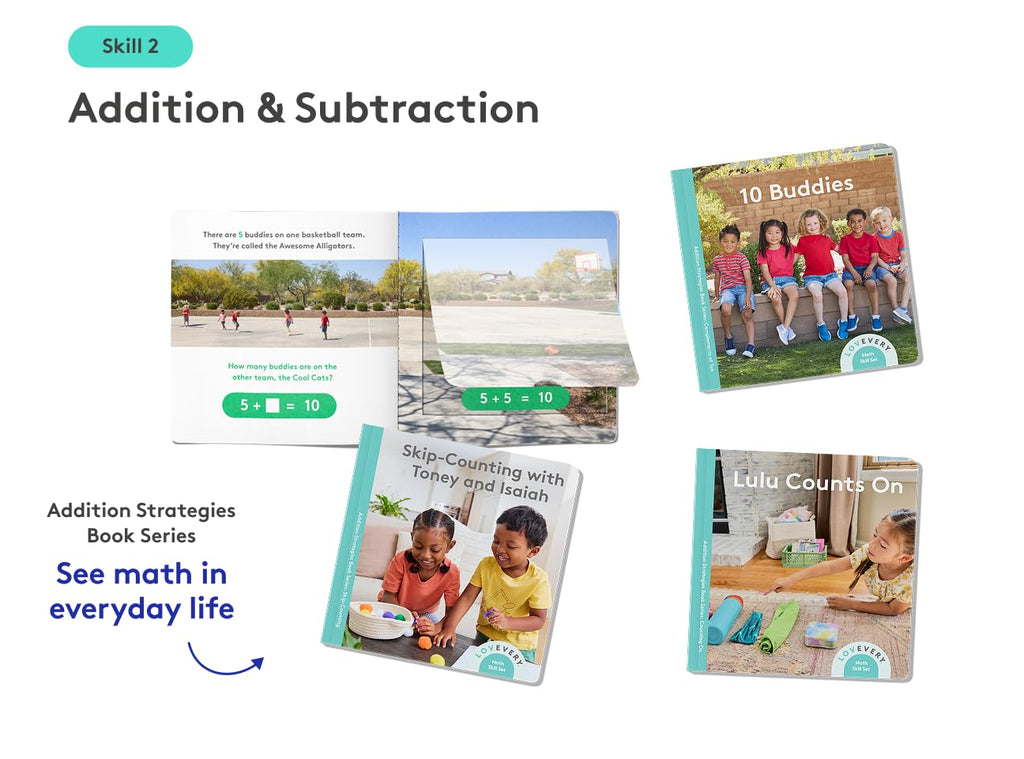 Hands On Math Skill Set with 9 Games and 3 Books for Pre K Kids