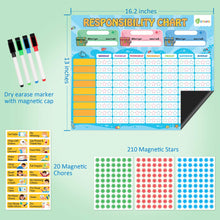 Magnetic Responsibility Chore and Reward Chart for Multiple Kids