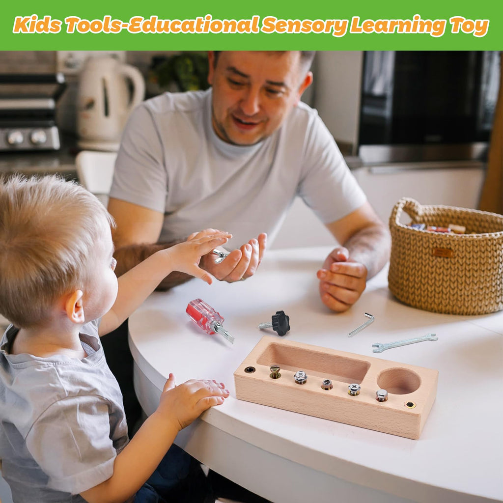 Wooden Montessori Screwdriver Board for Fine Motor Skills Ages 3 to 5