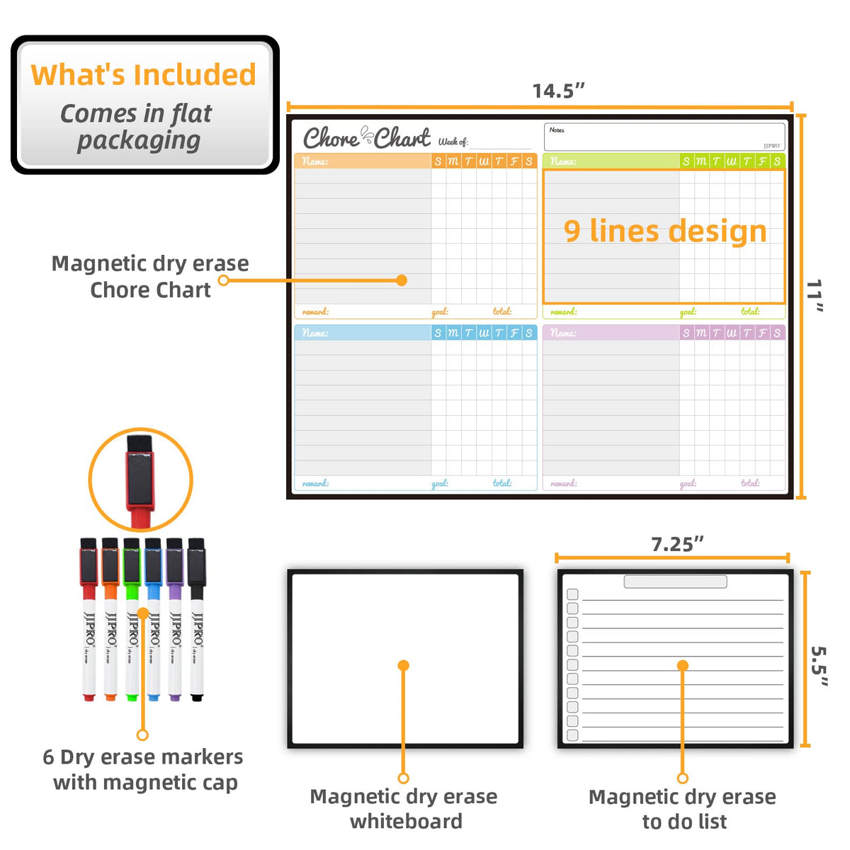 Magnetic Dry Erase Chore Chart Board