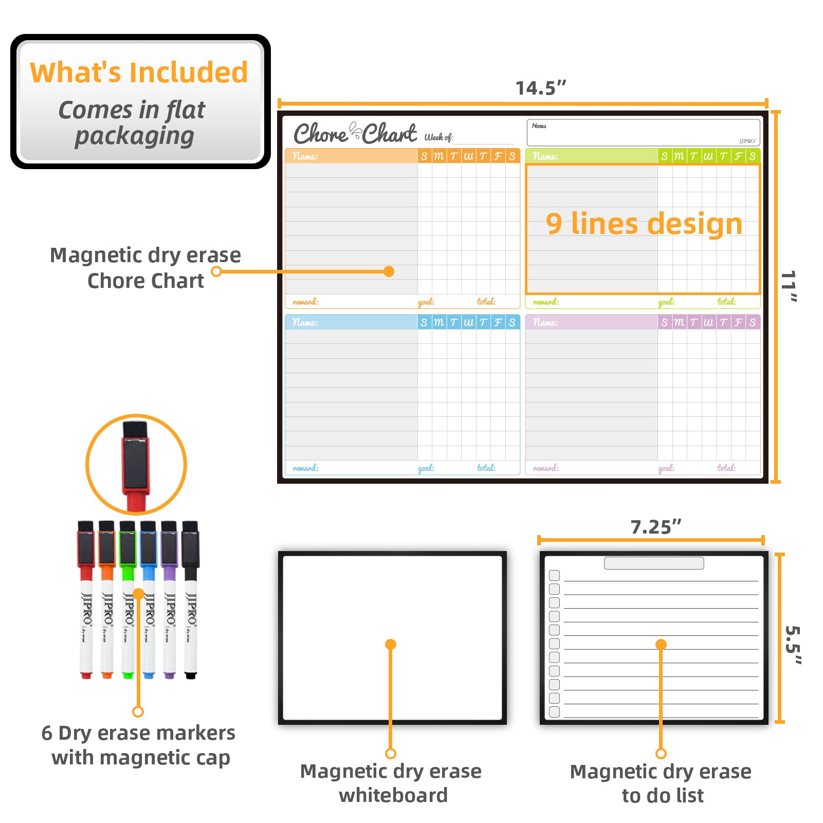 Magnetic Dry Erase Chore Chart Board