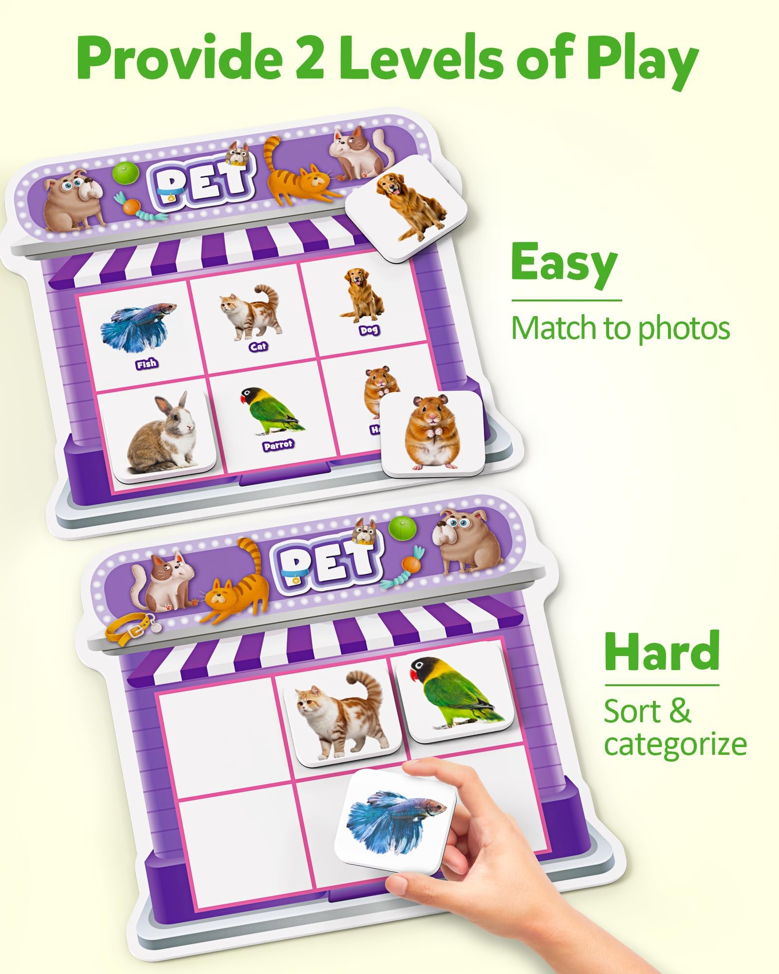 Magnetic Sorting Montessori Fridge Magnets Matching Game