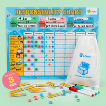 Magnetic Responsibility Chore and Reward Chart for Multiple Kids