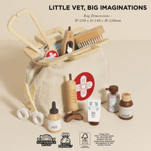 Wooden Doctor and Vet Pretend Play Set for Kids Ages 3 and Up