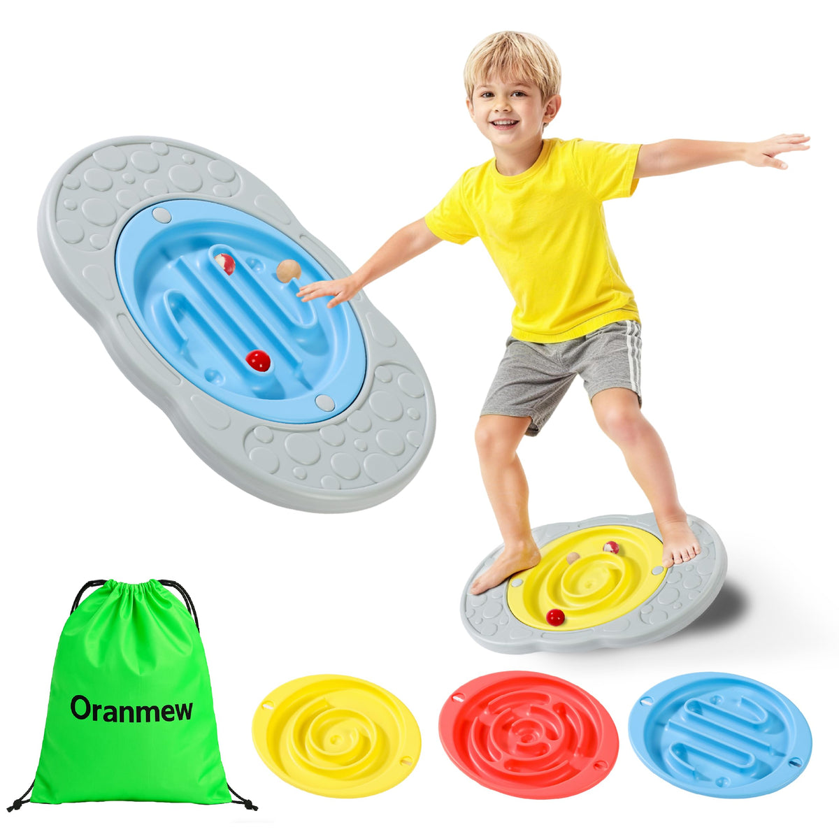 2 in 1 Maze Balance Board Sensory Training Toy for Kids Ages 3 to 12
