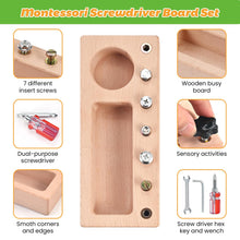 Wooden Montessori Screwdriver Board for Fine Motor Skills Ages 3 to 5