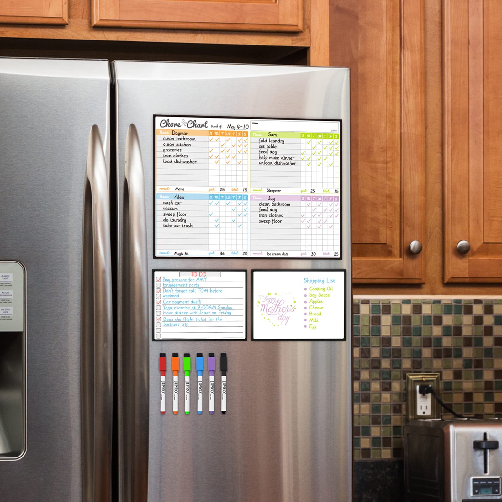 Magnetic Dry Erase Chore Chart Board