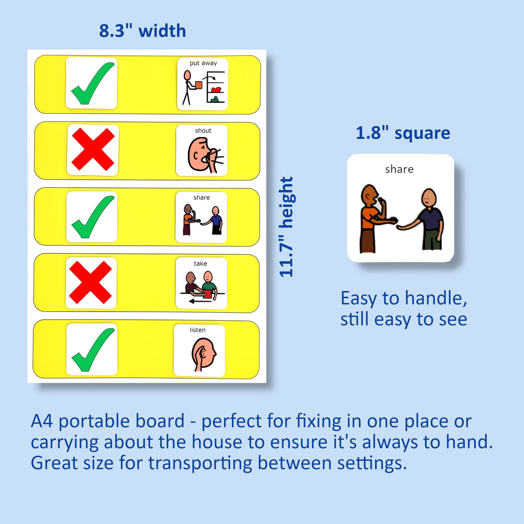 Plastic Visual Interactive Behavior Board for Autism Support