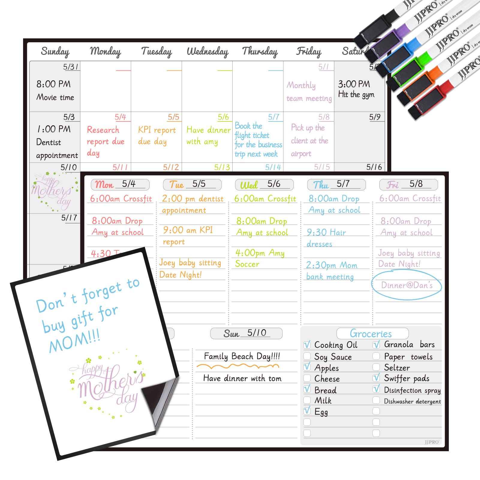 Magnetic Dry Erase Chore Chart Board