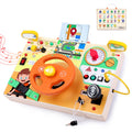 Montessori Busy Board Sensory Travel Toy for Toddlers
