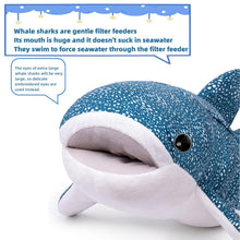 Realistic Extra Large 47 Inch Blue Whale Shark Plush Toy for Kids