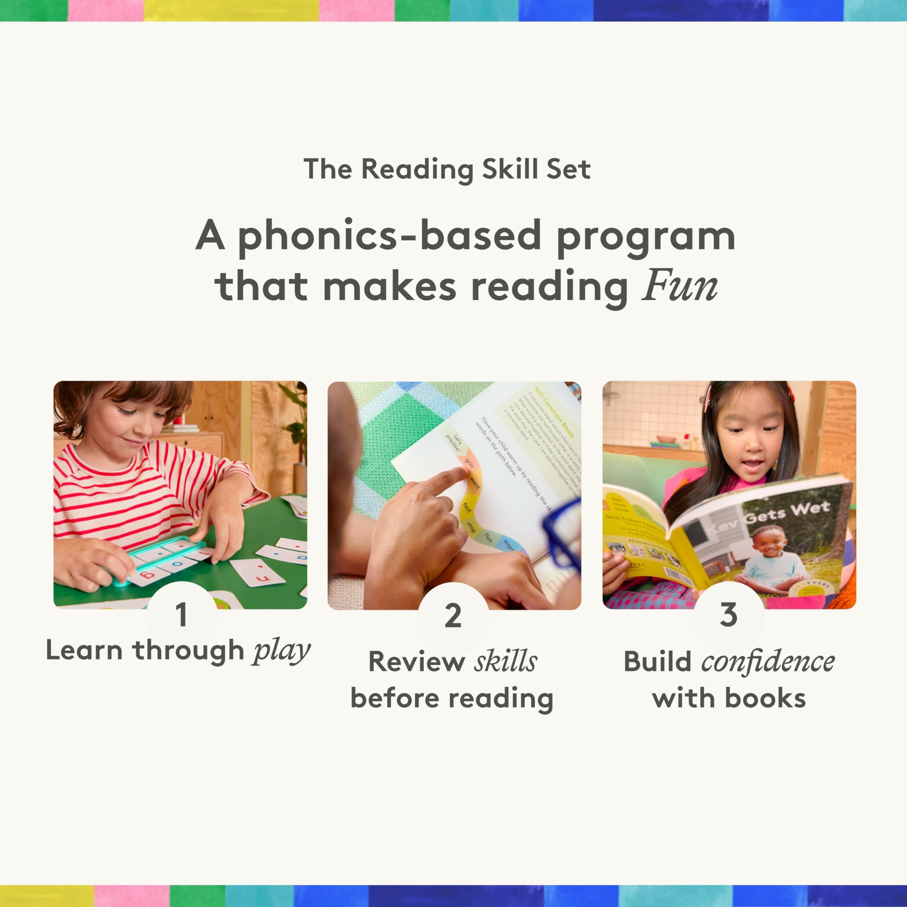 Phonics Reading Set with Games and Books for Kindergarten and Grade 1