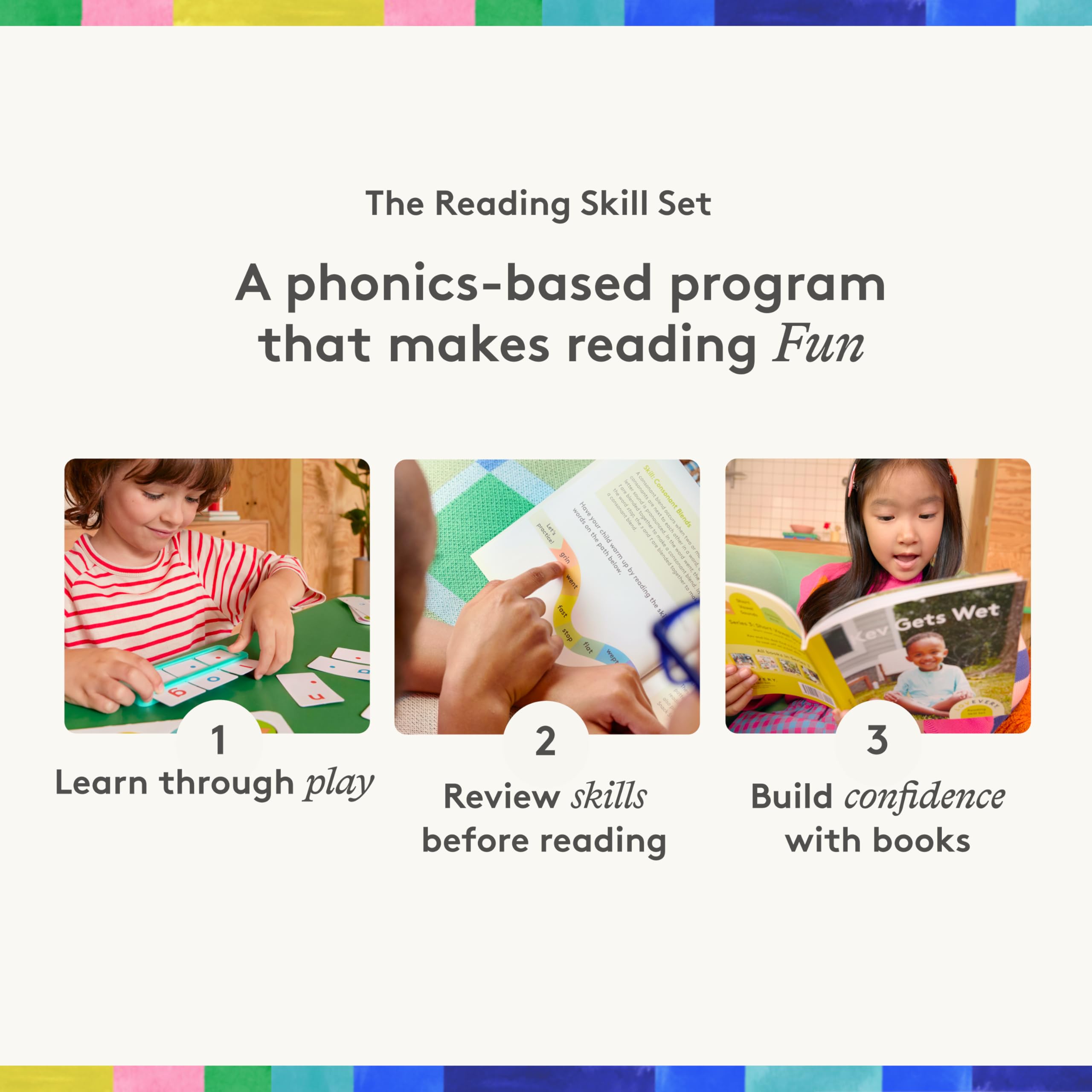 Phonics Reading Set with Games and Books for Kindergarten and Grade 1