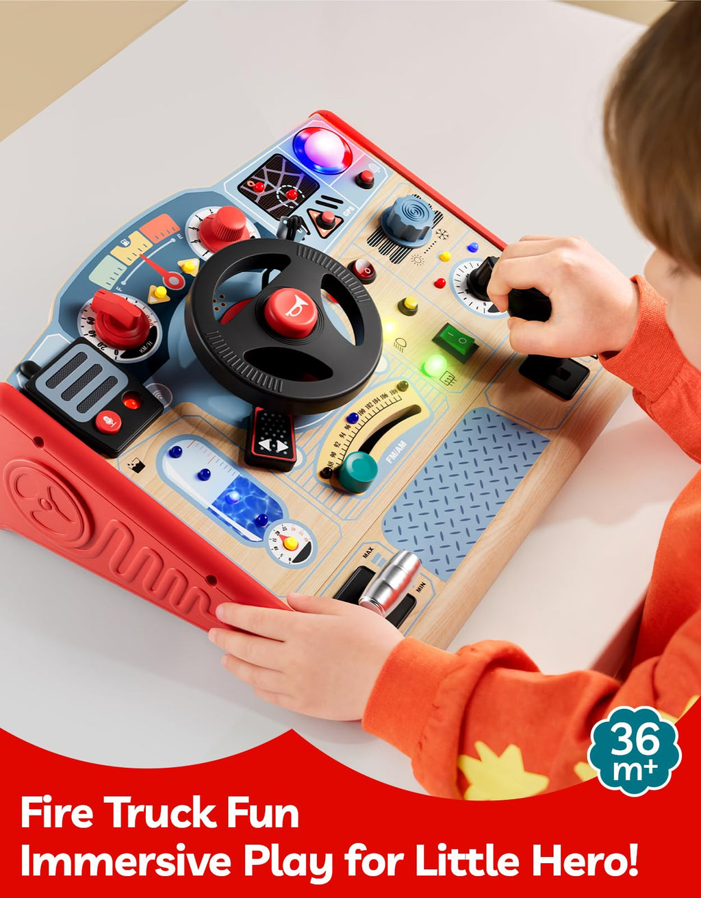 Montessori LED Light Busy Board for Toddlers Age 3