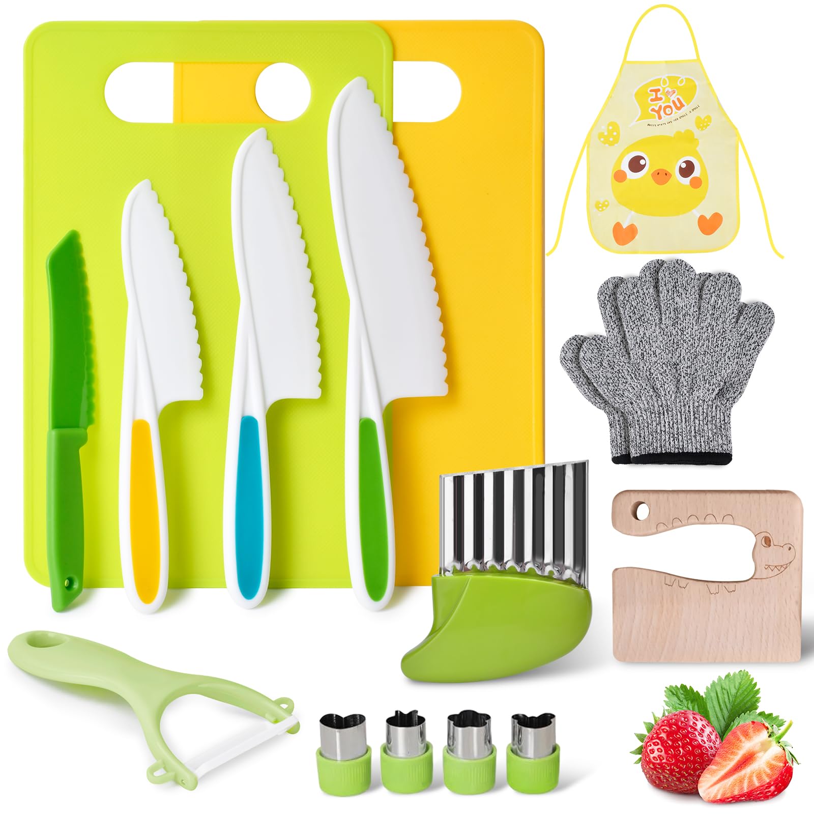 15 Piece Montessori Kitchen Toy Set for Toddlers