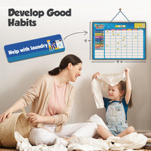 Magnetic Responsibility and Reward Chart with 3D Stars for Kids