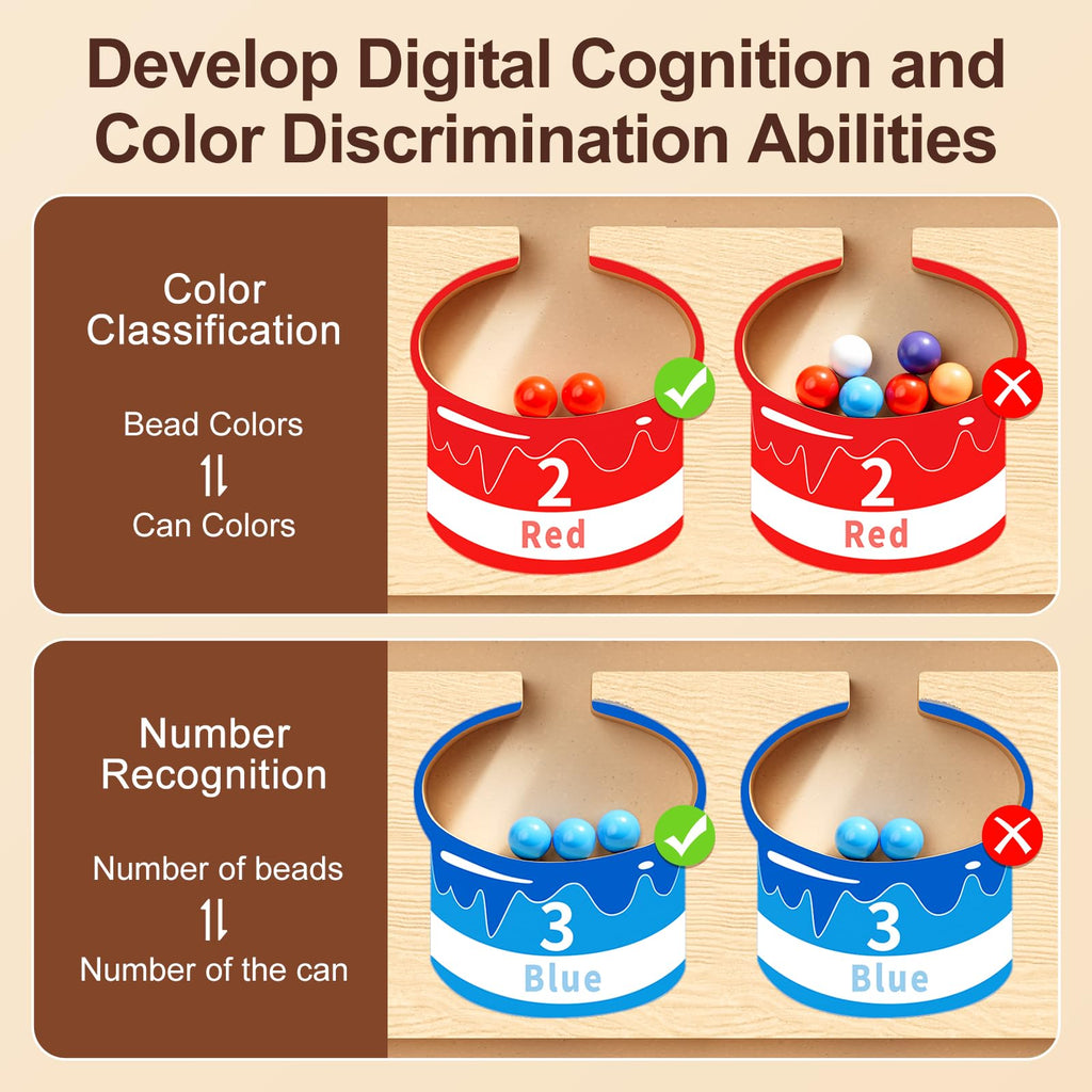 Magnetic Color Number Maze Montessori Puzzle Board Ages 3 to 5