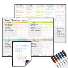 Magnetic Dry Erase Chore Chart Board