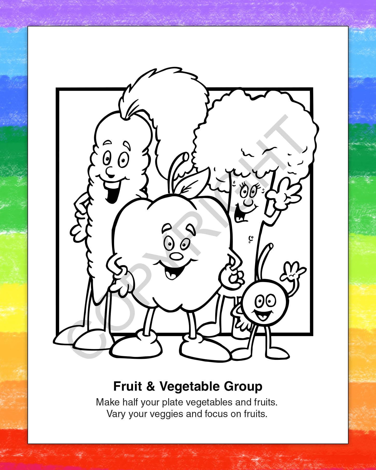 Kids Healthy Eating Educational Coloring and Activity Book