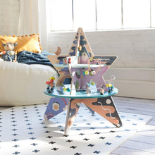 Celestial Wooden Activity Center with Shape Gliders Spinners and Bead Runs