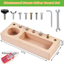 Wooden Montessori Screwdriver Board for Fine Motor Skills Ages 3 to 5