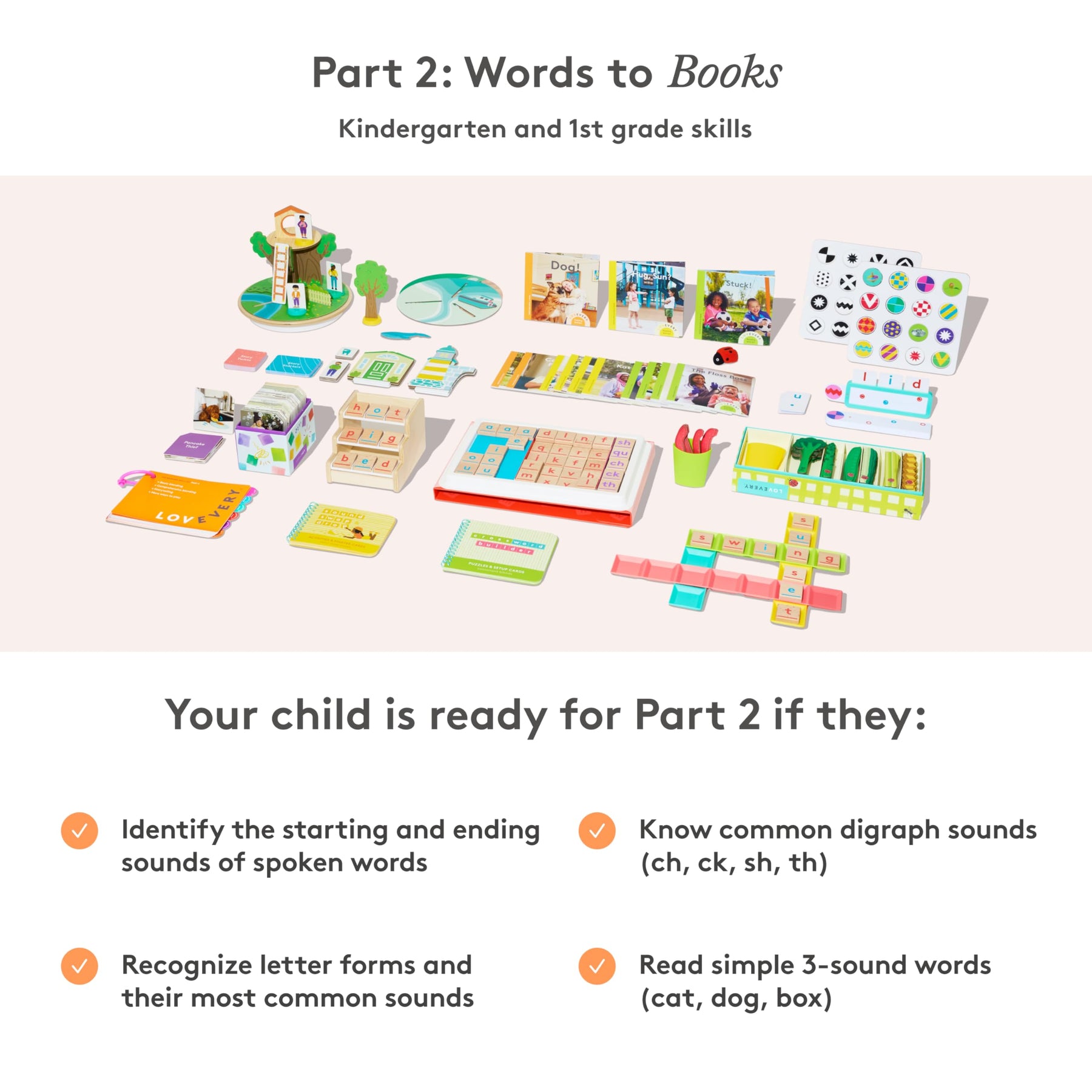 Phonics Reading Set with Games and Books for Kindergarten and Grade 1