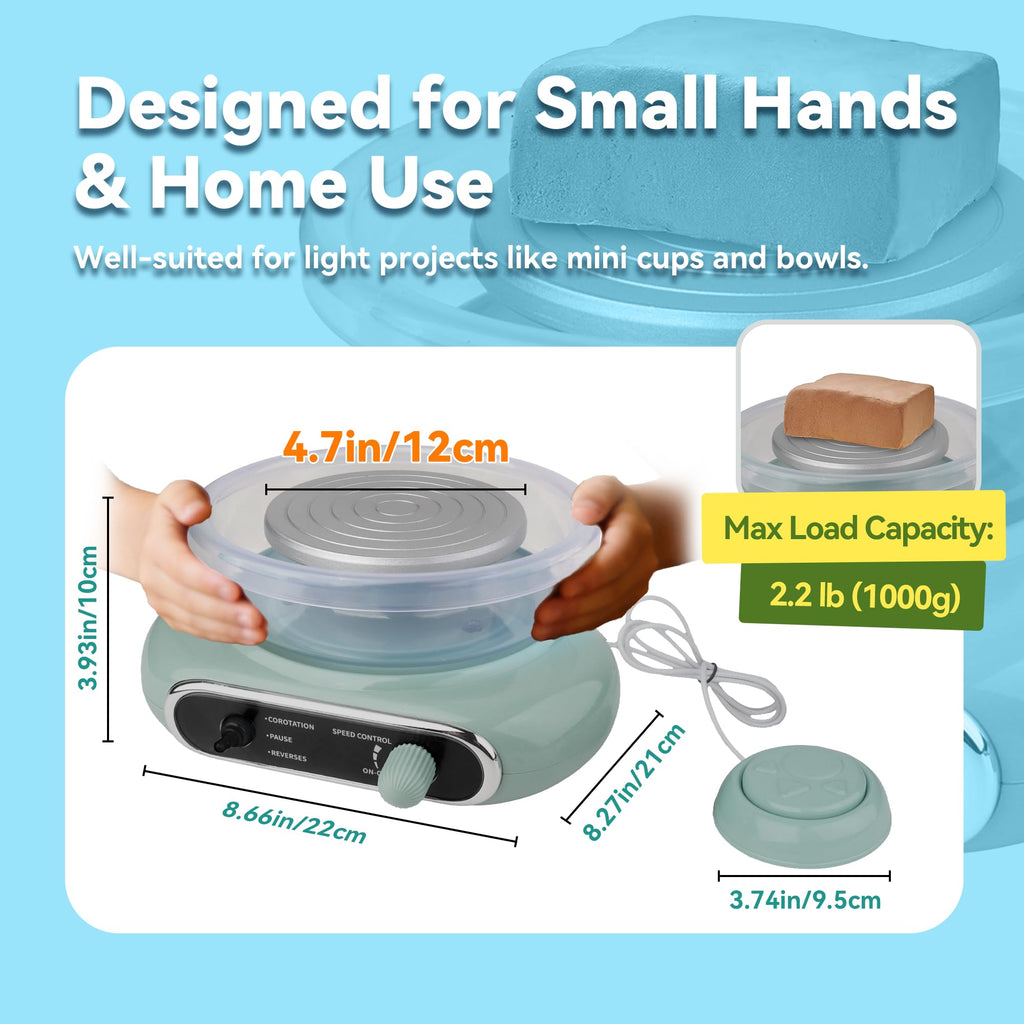 Kids Pottery Wheel Arts and Crafts Kit for Ages 6 to 12