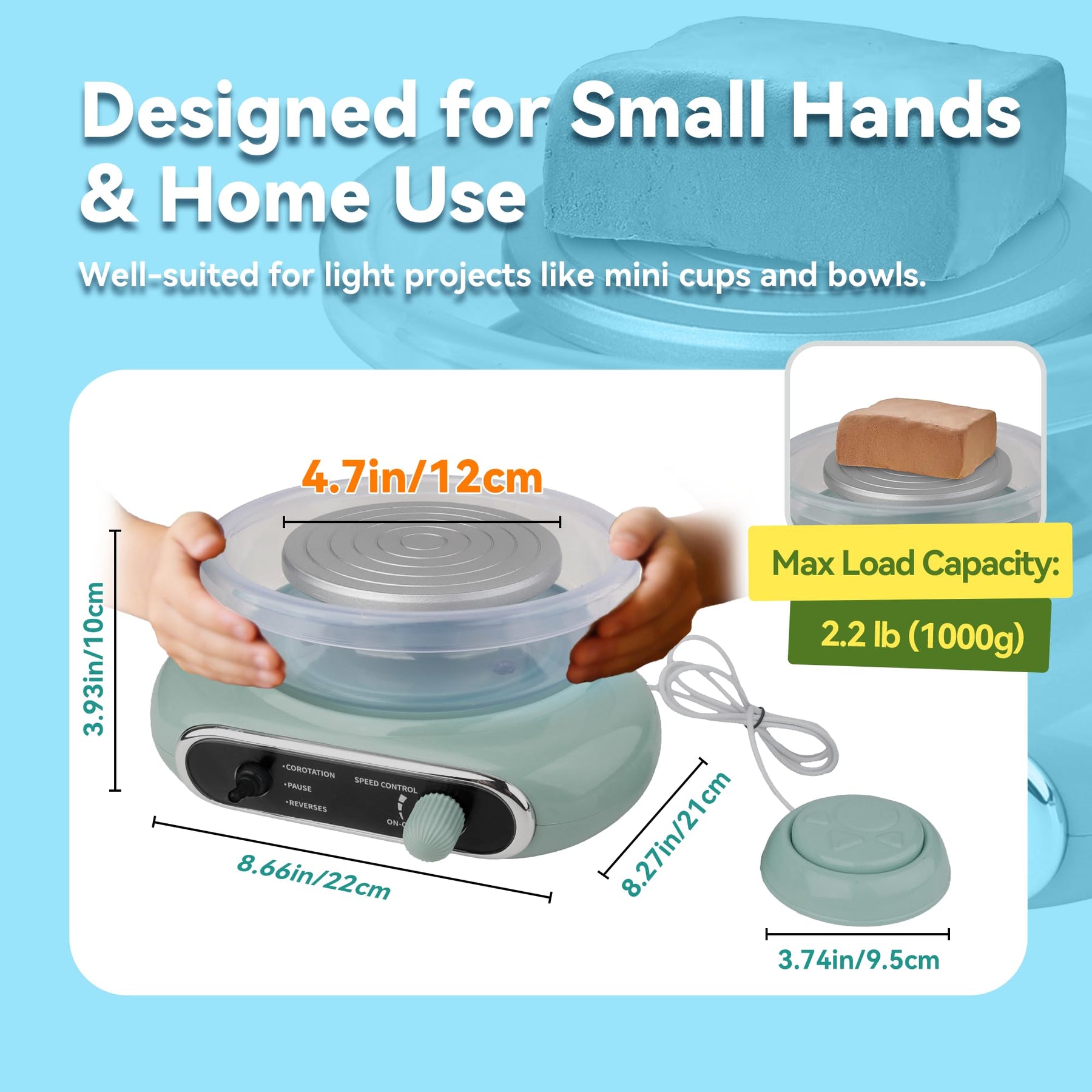 Kids Pottery Wheel Arts and Crafts Kit for Ages 6 to 12