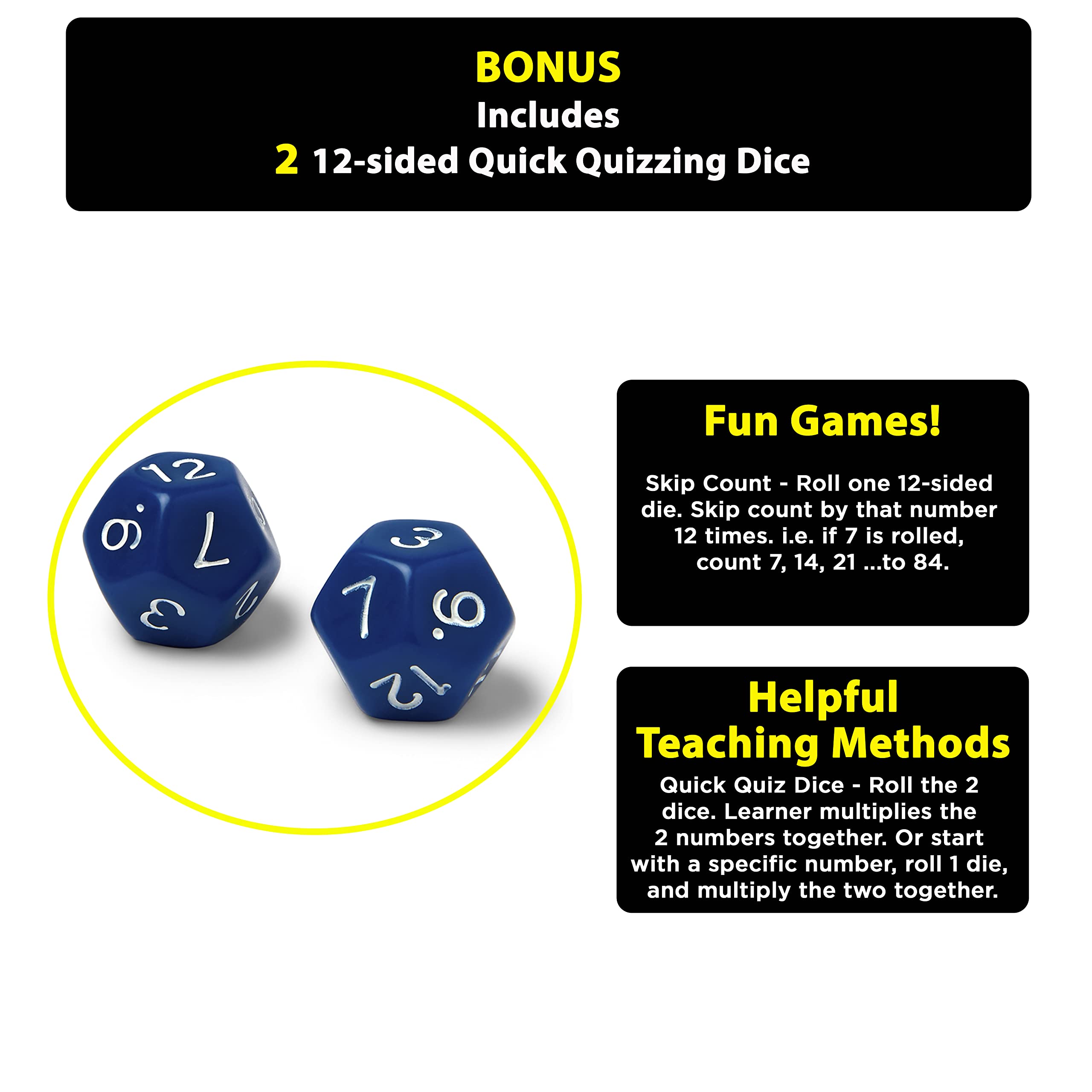 Jumbo Multiplication Flash Cards with 173 Cards for Grades 2 to 6