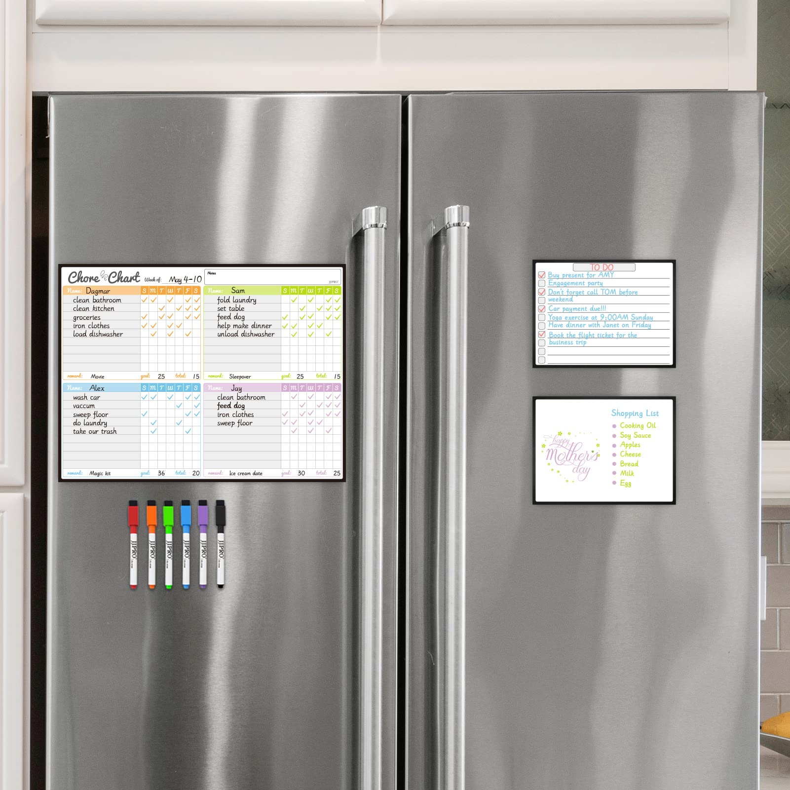 Magnetic Dry Erase Chore Chart Board