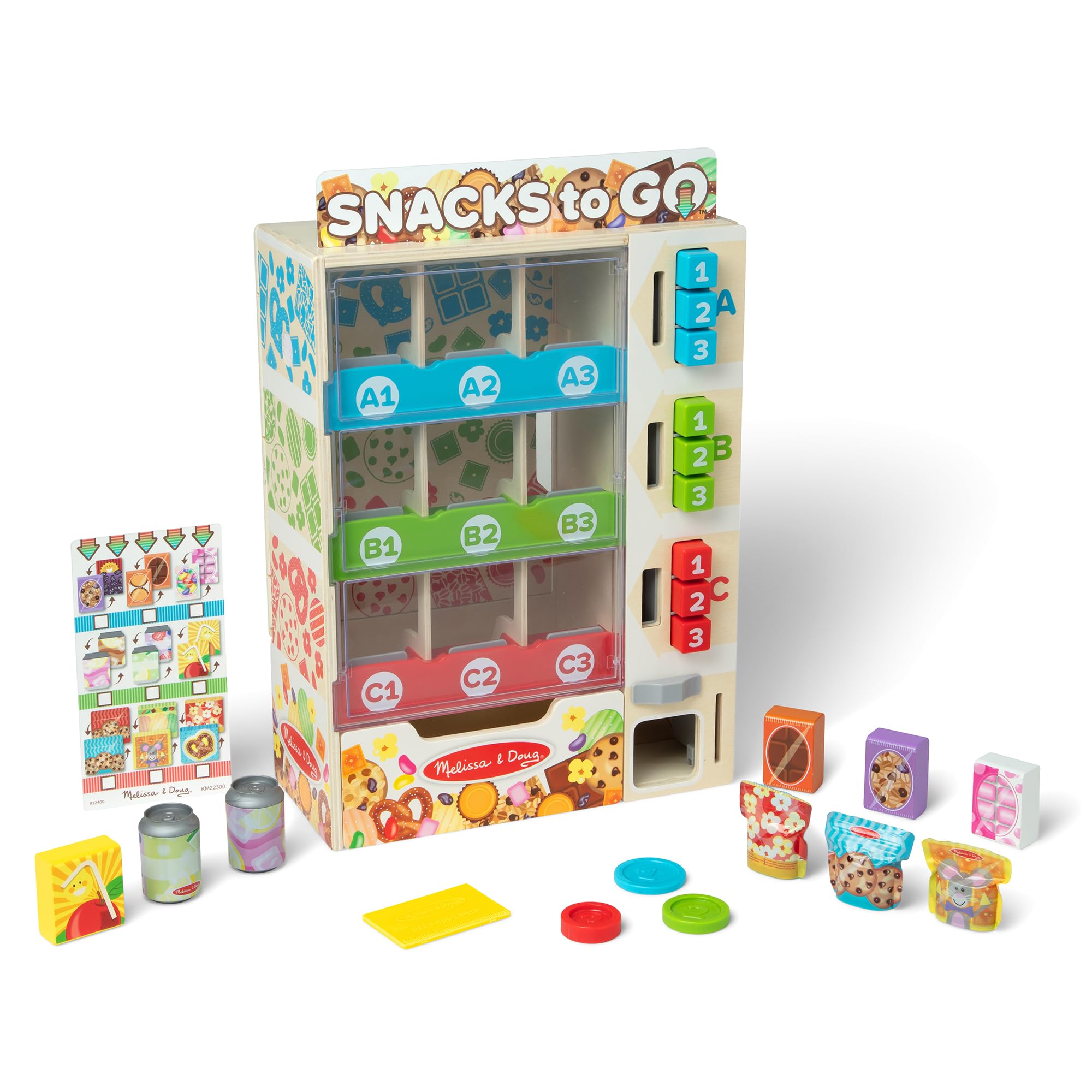 Wooden Vending Machine Pretend Play Set