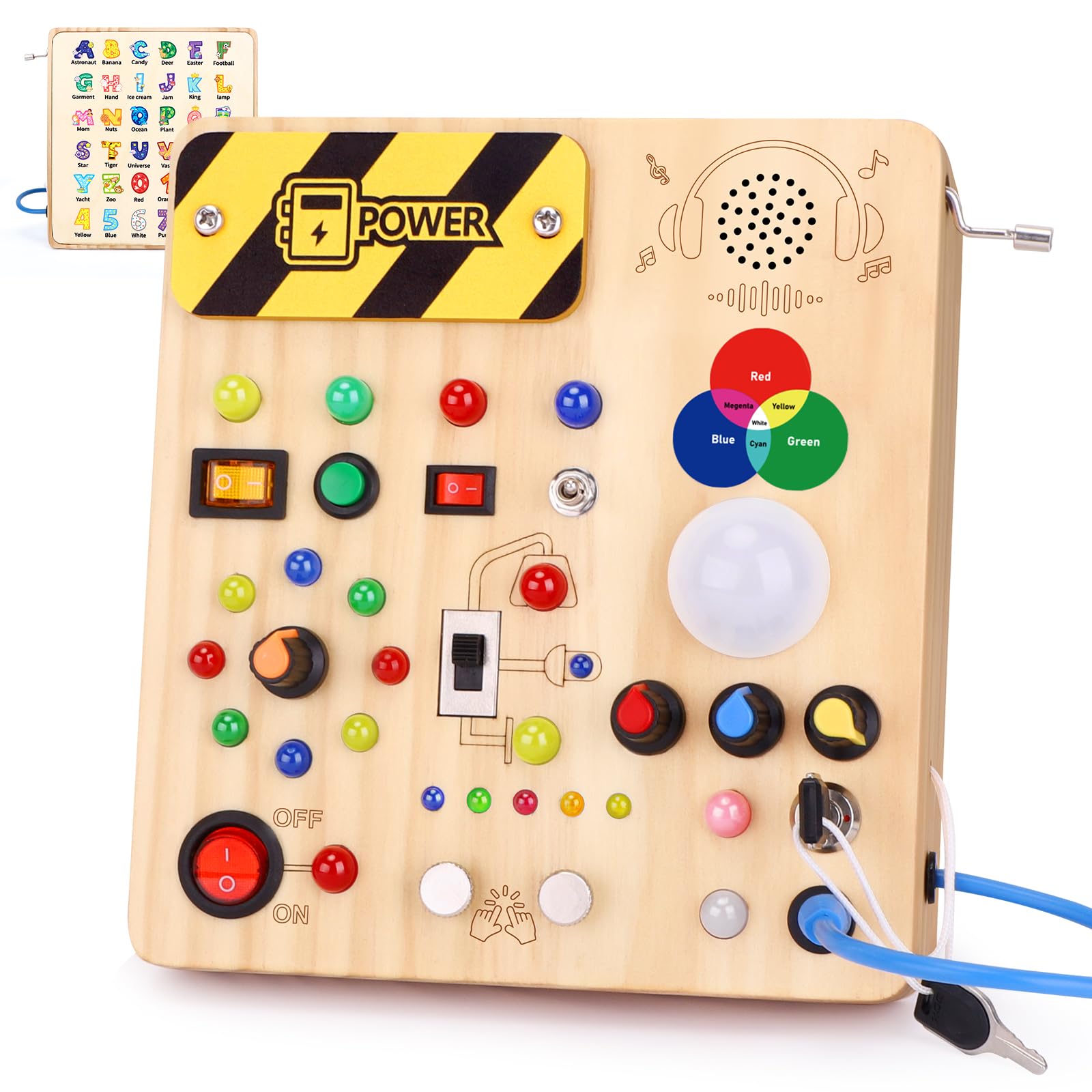 Montessori Busy Board Sensory Travel Toy for Toddlers