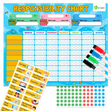 Magnetic Responsibility Chore and Reward Chart for Multiple Kids