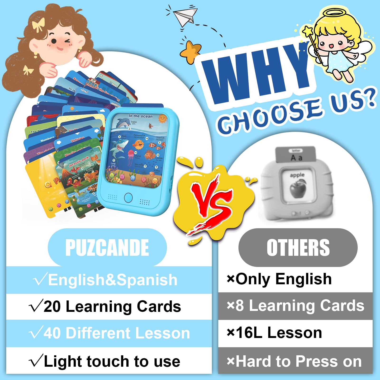 Kids Learning Tablet with Colors Letters Numbers Animals and Weather