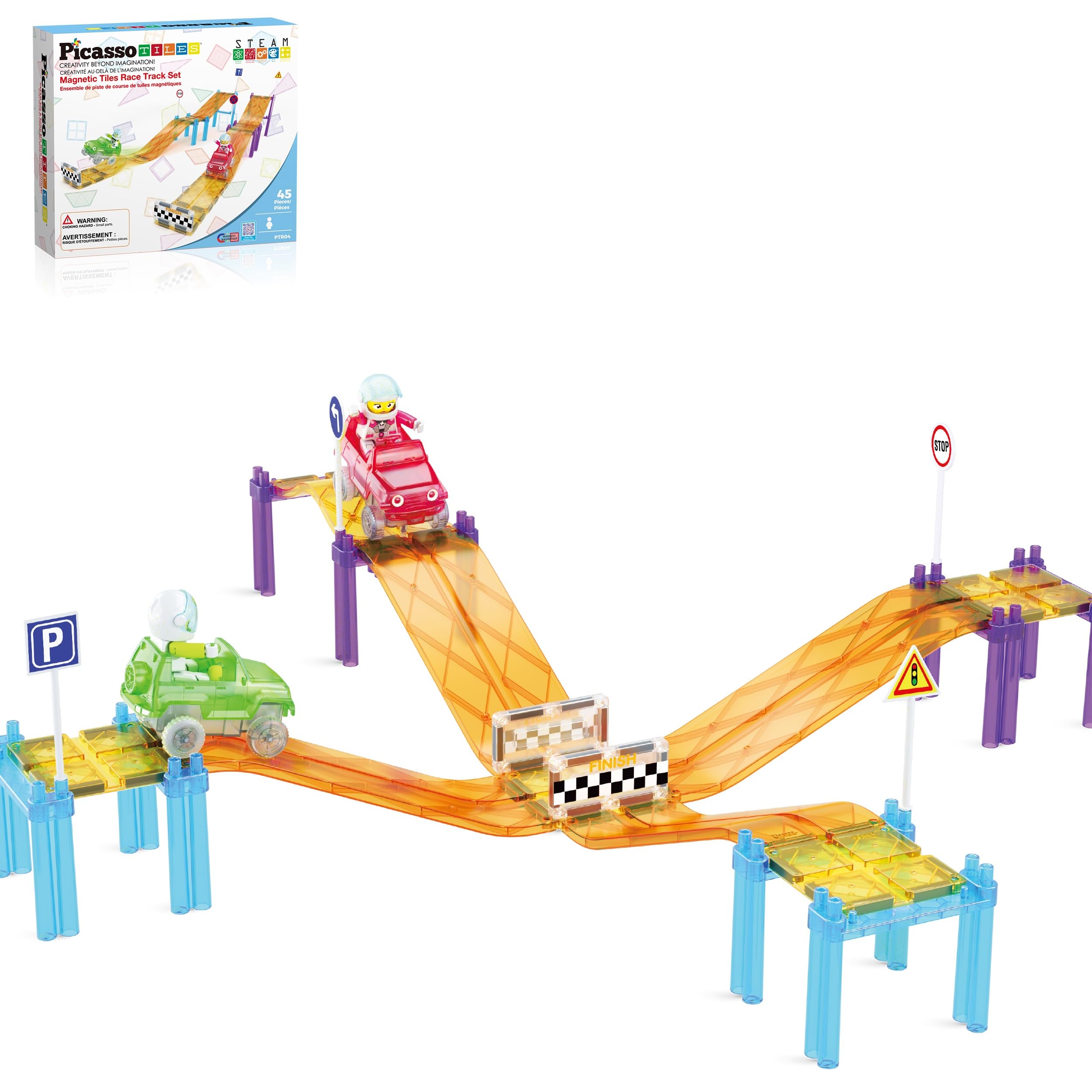 Magnetic Race Car Track Building Set