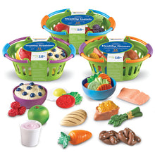 37 Piece Healthy Food Basket Pretend Play Set for Toddlers 18 Months Up